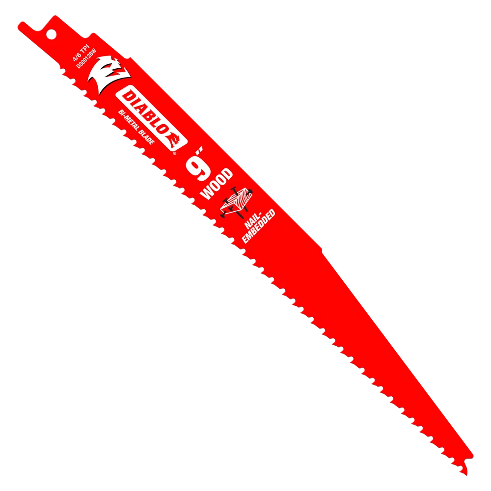 9¨ RECIP SAW WOOD NAIL EMBEDDED BLADE 9¨ RECIP SAW WOOD NAIL EMBEDDED BLADE